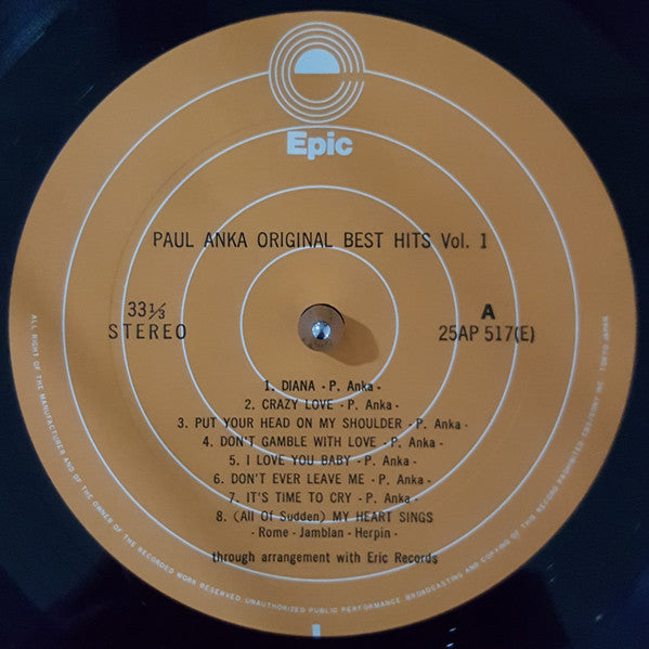 Paul Anka Original Best Hits Vol.1