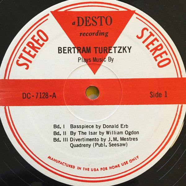 Plays Music By Donald Erb, J. M. Mestres-Quadreny, Will Ogdon, Netty Simons