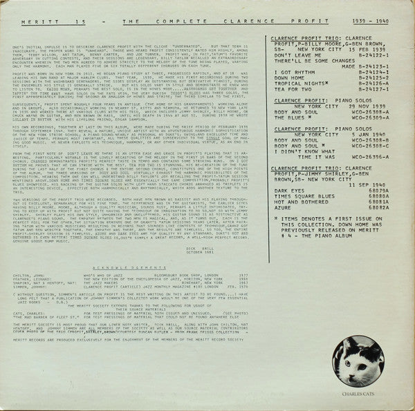 The Complete Clarence Profit 1939-40