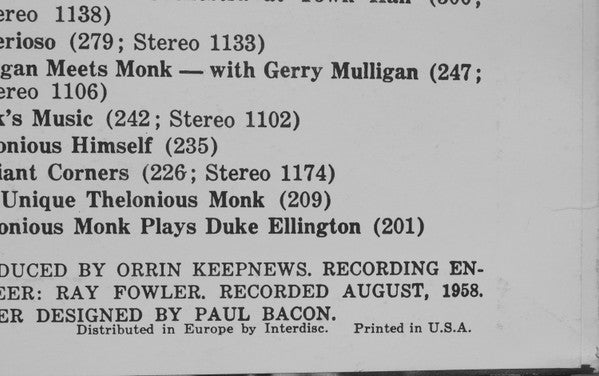 Thelonious In Action