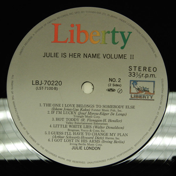 Julie Is Her Name Volume Two