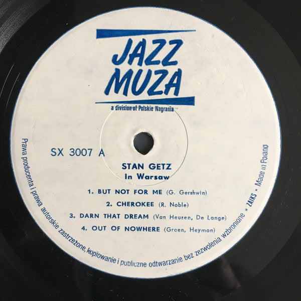 Stan Getz In Warsaw