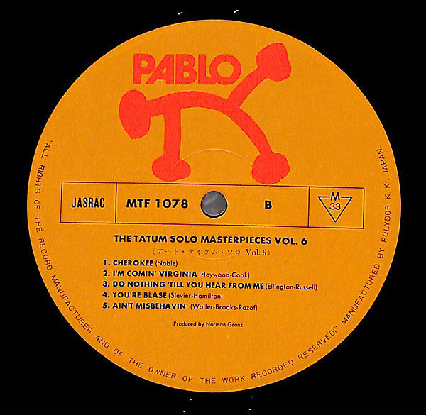 The Tatum Solo Masterpieces, Vol. 6