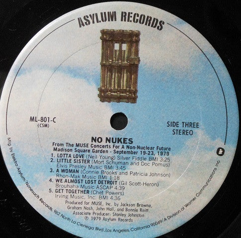 No Nukes - From The Muse Concerts For A Non-Nuclear Future - Madison Square Garden - September 19-23, 1979