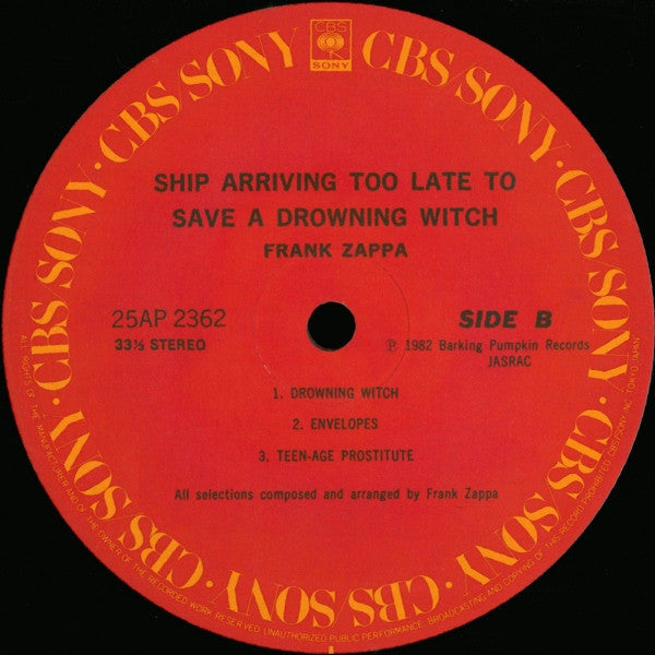 Ship Arriving Too Late To Save A Drowning Witch = フランク・ザッパのマル サンカク シカク