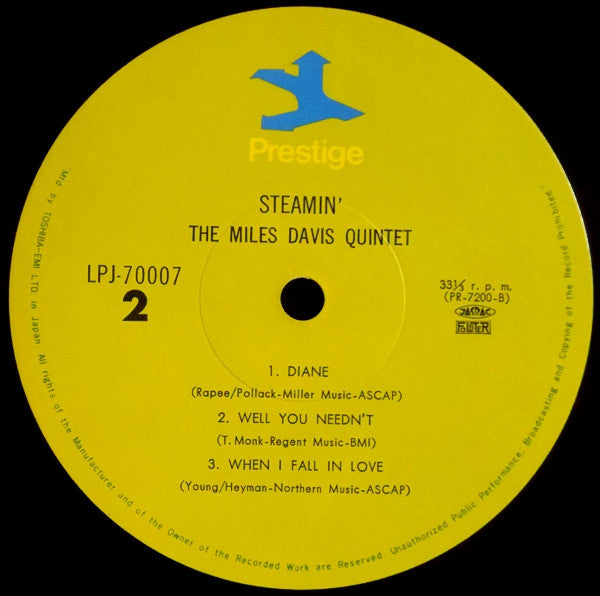 Steamin' With The Miles Davis Quintet = スティーミン