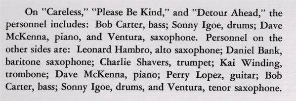 An Evening With Mary Ann McCall And Charlie Ventura