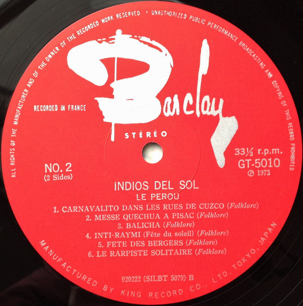 Indios Del Sol = アンデスの祭りと踊り / ボリビアとペルーの伝説音楽