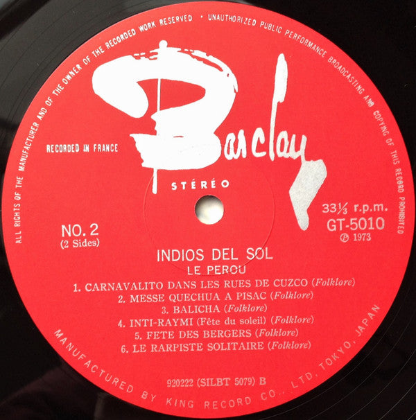 Indios Del Sol = アンデスの祭りと踊り / ボリビアとペルーの伝説音楽