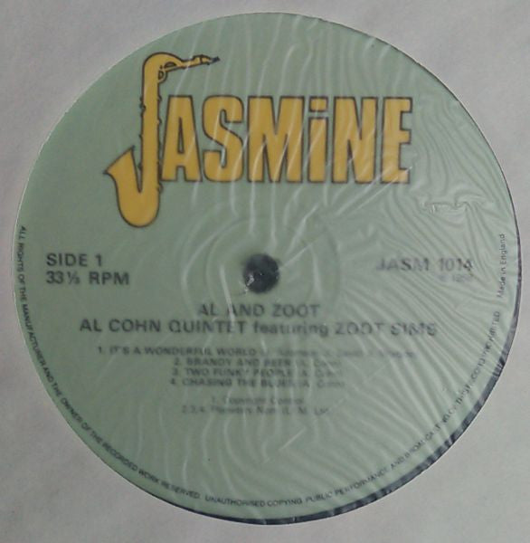 Release: Al And Zoot-Vinyl-UK-None-JASM 1014-1875231
