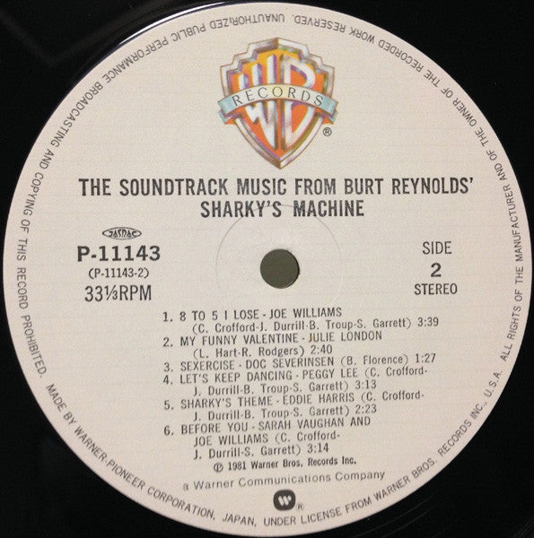 The Soundtrack Music From Burt Reynold's Sharky's Machine
