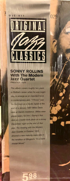 Sonny Rollins With The Modern Jazz Quartet