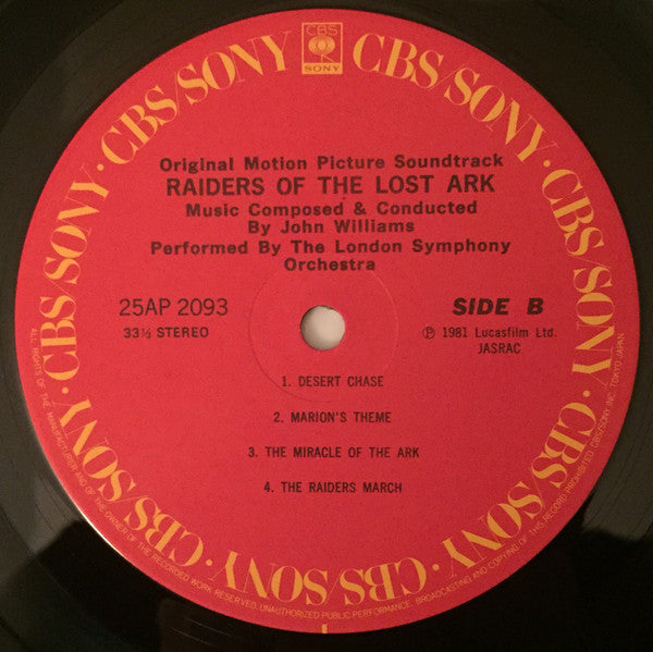 レイダース / 失われた聖櫃 = Raiders Of The Lost Ark (Original Motion Picture Soundtrack)