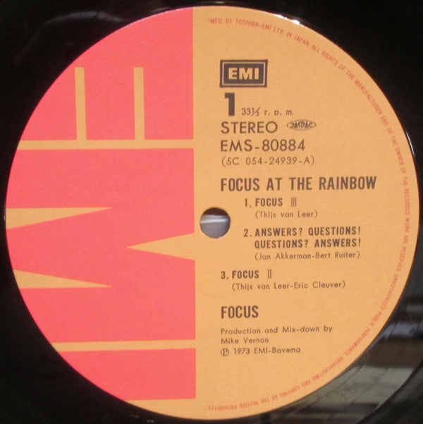 Focus At The Rainbow = アット・ザ・レインボー