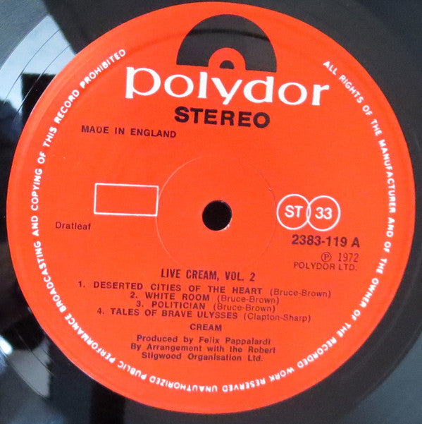 Live Cream Volume II
