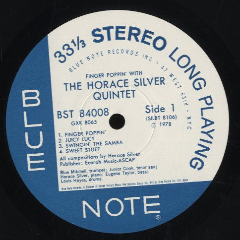 Finger Poppin' With The Horace Silver Quintet