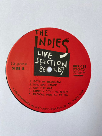 The Indies Live Selection 86 To 87