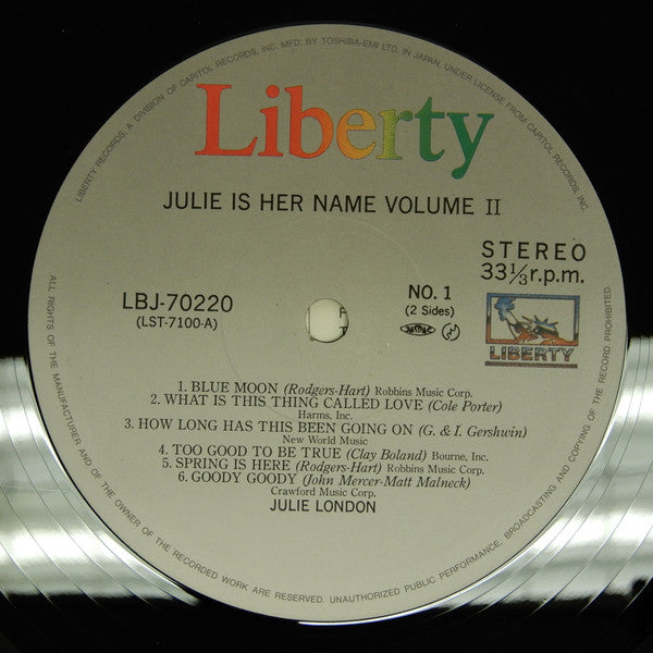 Julie Is Her Name Volume Two