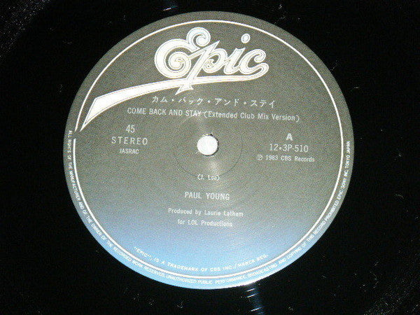 Come Back And Stay (Extended Club Mix Version) / Yours (Extended Club Mix Version)