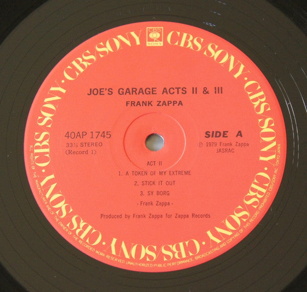 Joe's Garage Acts II & III