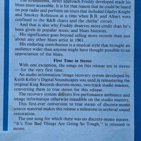 Freddy King Sings