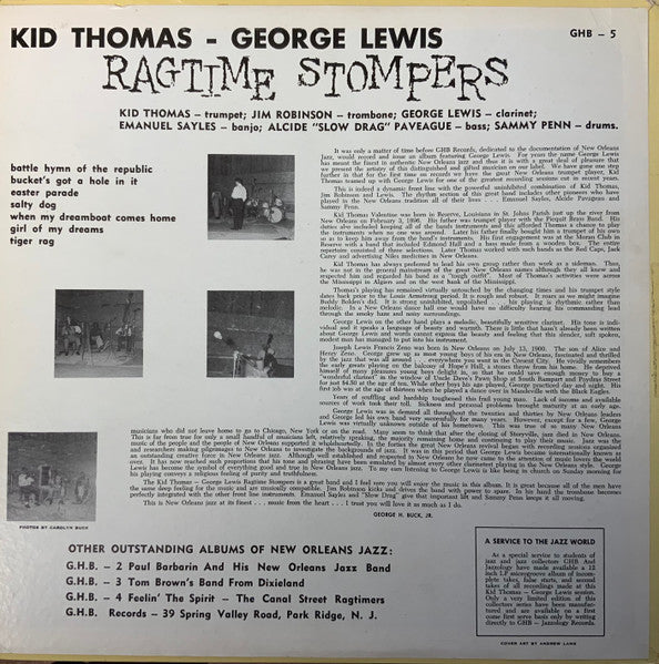 Kid Thomas - George Lewis Ragtime Stompers
