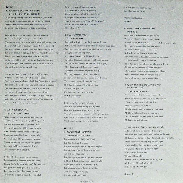 You Must Believe In Spring (Songs By Michel Legrand)