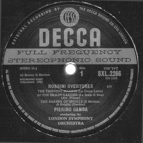 Overtures: Thieving Magpie • Silken Ladder • Barber Of Seville • Semiramide • William Tell