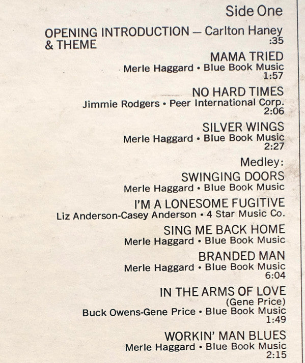 Okie From Muskogee (Recorded "Live" In Muskogee, Oklahoma)