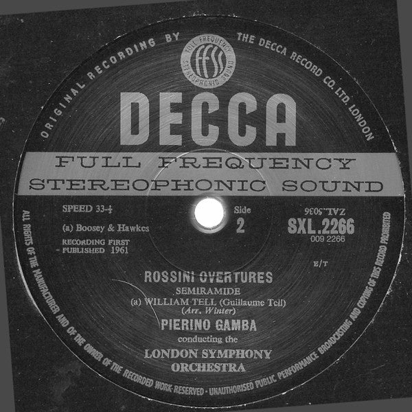 Overtures: Thieving Magpie • Silken Ladder • Barber Of Seville • Semiramide • William Tell