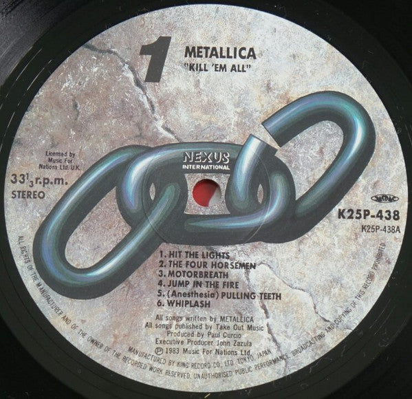 Kill 'Em All = 血染めの鉄鎚(ハンマー)