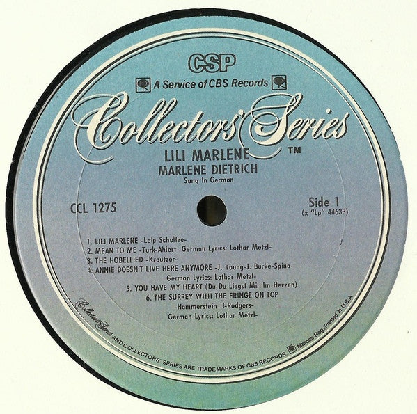 Lili Marlene (Sung In German)