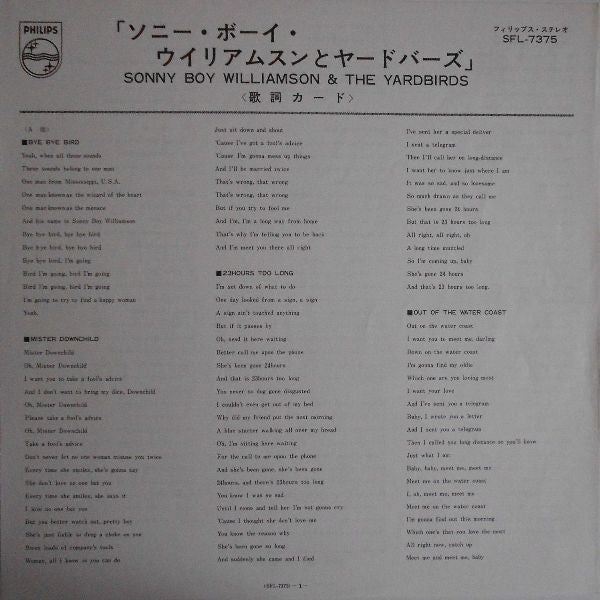 Sonny Boy Williamson & The Yardbirds