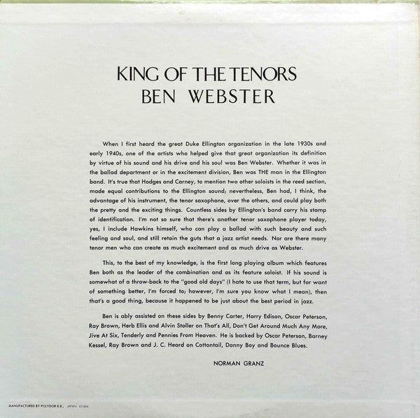 King Of The Tenors