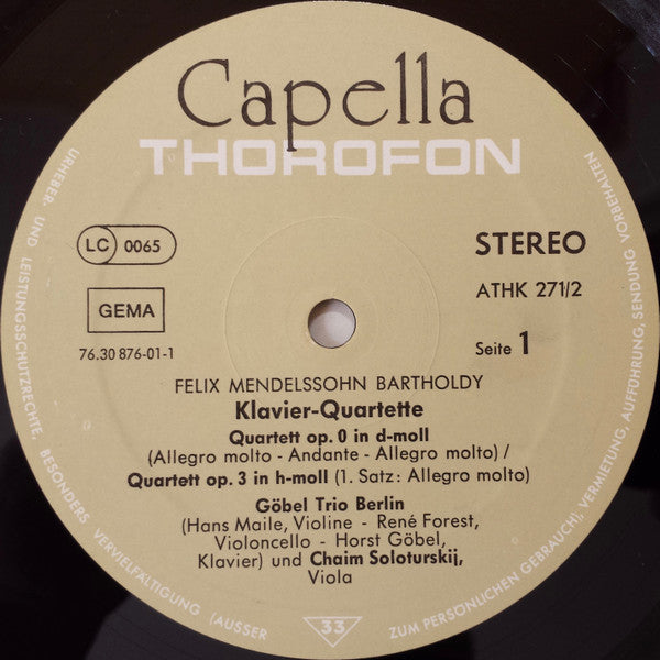 Die Vier Klavierquartette