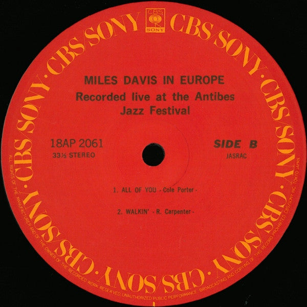 Miles Davis In Europe