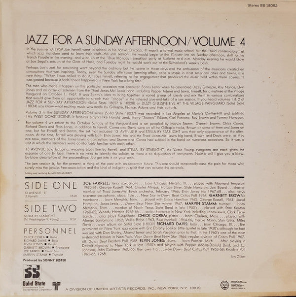 Jazz For A Sunday Afternoon Volume 4