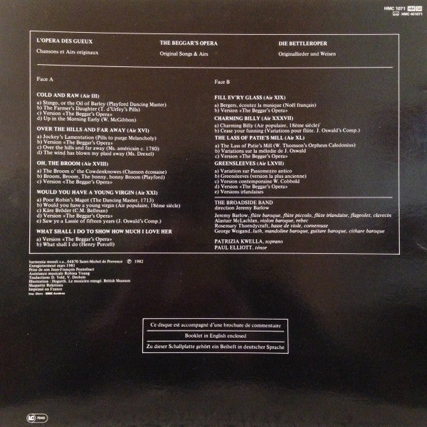 L'opera Des Gueux: Chansons Et Airs Originaux