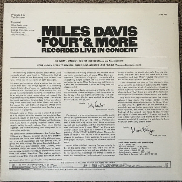 'Four' & More - Recorded Live In Concert