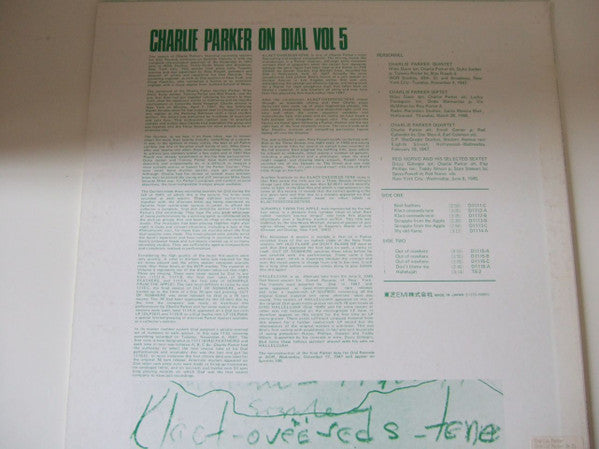 Charlie Parker On Dial Volume 5