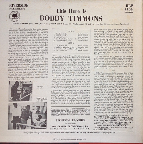 This Here Is Bobby Timmons = ジス・ヒア・イズ・ボビー・ティモンズ