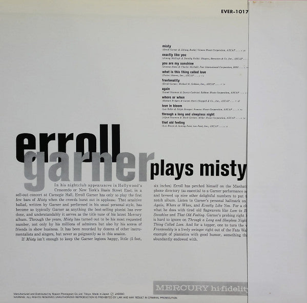 Erroll Garner Plays Misty