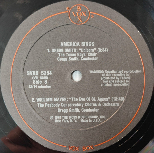 America Sings Volume V (American Choral Music After 1950)