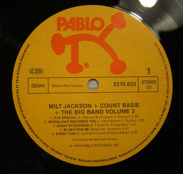 Milt Jackson + Count Basie + The Big Band Vol. 2