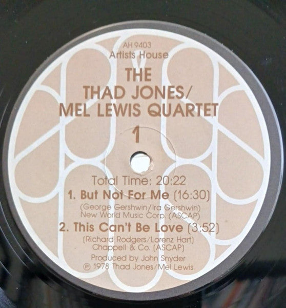 The Thad Jones Mel Lewis Quartet