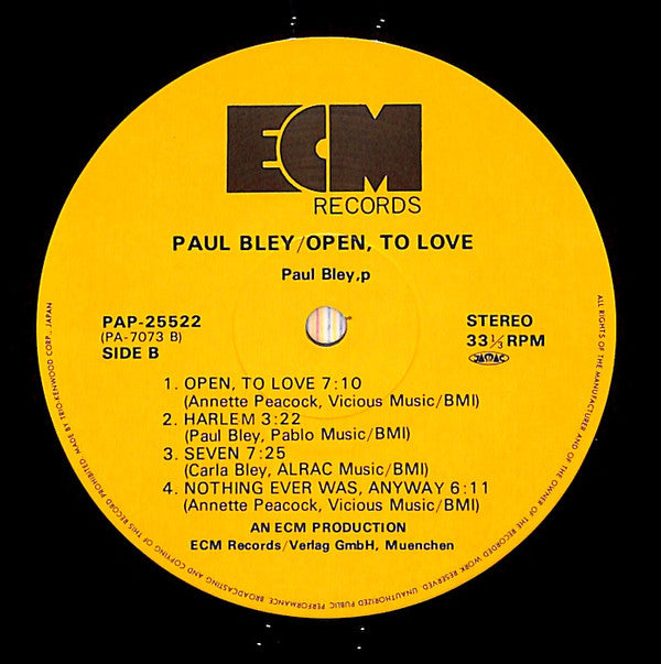 Open, To Love