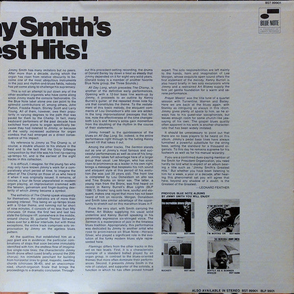 Jimmy Smith's Greatest Hits!