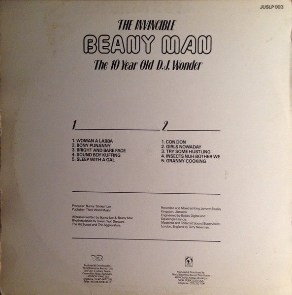 The Invincible Beany Man (The 10 Year Old D.J. Wonder)