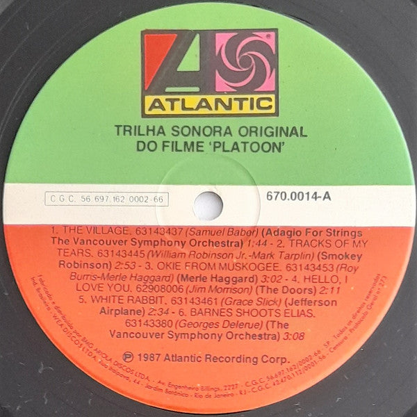 Platoon (Original Motion Picture Soundtrack)