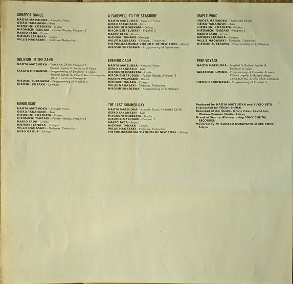 A Farewell To The Seashore = 午後の水平線